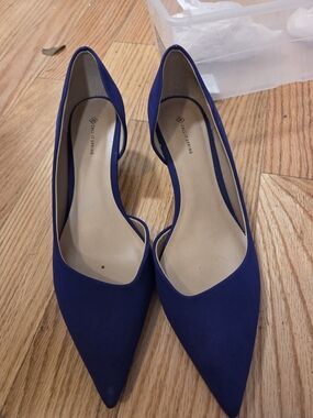 Call It Spring Blue Pointed D'Orsay Heels
